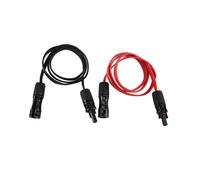 Cavo di Prolunga Solare da 2 Pezzi con Connettore 1 M 4 mm² 1500 V/50 A Cavo Solare Fotovoltaico Cavo Fotovoltaico Cavo Solare Piatto Flessibile
