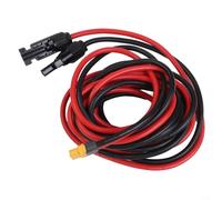 Cavo di prolunga solare per XT60 10AWG, cavo fotovoltaico in rame stagnato per pannello solare al generatore ad alta temperatura da -40 °C a 200 °C (3 metri)