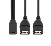 Cavo di prolunga splitter di ricarica da USB-C femmina tipo CY DC5V a doppia USB 2.0 standard tipo A femmina