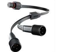 Cavo di prolunga splitter di tipo Y, connettore a Y per luci da esterno, 22 AWG, in rame, impermeabile IP68 per luci esterne fisse, compatibile con H705A/B/C (1 femmina, 2 maschi)