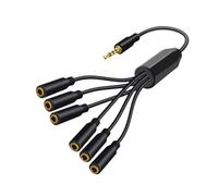 Cavo di prolunga splitter per cuffie, senza interferenze, per cuffie da 1 a 6