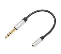 Cavo di prolunga stereo con spina placcata in oro e guaina in nylon intrecciata, eccellente trasmissione audio, cavo di prolunga durevole, cavo per