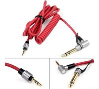 Cavo di prolunga stereo da 3 5 mm per cuffie Beats PRO DETOX, ricambio perfetto con connettore a L (rosso)