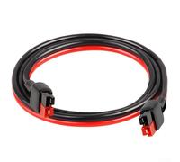 Cavo di prolunga stile 30 A per pannelli solari e camper, cavo in rame stagnato 10 AWG, con rivestimento in PVC, rosso e nero, compatibile con connettori stile (100 cm)