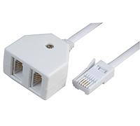 Cavo di prolunga telefonica BT da spina a doppia presa, 3 m