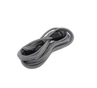 Cavo di prolunga tessile nero/bianco - con spina piatta nera - 3m (SCH)