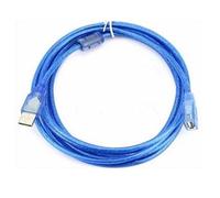 Cavo di prolunga USB 2.0 ad alta velocità da maschio a femmina, trasparente, blu, da 1,5 m, con schermatura a maglia intrecciata in rame e anello
