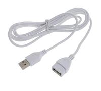 Cavo di Prolunga USB 2.0 Bianco da 1,5 m - Tipo A Maschio a Femmina per Tastiera, Mouse, Stampante