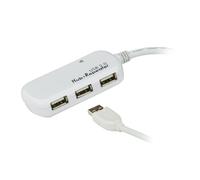 INL Aten UE2120H Cavo USB 2.0 A maschio con HUB 4x A femmina, 12m, Attivo con a