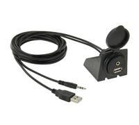Cavo di prolunga USB 2.0 e 3,5 mm maschio a femmina con montaggio a incasso per