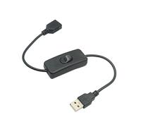 Cavo di Prolunga USB 2.0 Maschio-Femmina per Ricarica, con Interruttore, per Lampada da Scrivania, Ventilatore, Registratore di Guida, Cavo di