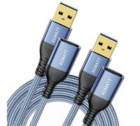 Cavo di prolunga USB 3.0, (confezione da 3 M-2) USB tipo A maschio a femmina 5 Gbps cavo di sincronizzazione dati USB compatibile con stampante, scanner, tastiera, Oculus Rift, PS VR, fotocamera, blu