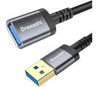 Cavo di prolunga USB 3.0 da 3 m, 5 Gbps tipo A, cavo di prolunga intrecciato, compatibile con tastiere USB, mouse, Xbox, unità flash, hard disk, stampanti, ecc.