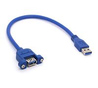 Cavo di prolunga USB 3.0 da maschio a femmina, cavo adattatore con vite per montaggio a pannello, per computer industriali, PC, 30 cm