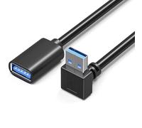 Cavo di prolunga USB 3.0 da maschio a femmina, con angolo di 90 gradi, 5 Gbps, salvaspazio, facile accesso