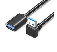 Cavo di prolunga USB 3.0 da maschio a femmina, con angolo di 90 gradi, 5 Gbps, salvaspazio, facile accesso