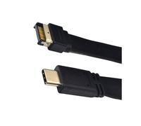 Cavo di Prolunga USB 3.1 da Tipo e A Tipo C Maschio per Connettori del Pannello Frontale, Lunghezza 60 cm, per Case PC.