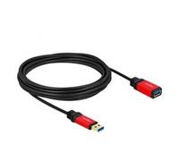 Cavo di prolunga USB 3.2 Gen 1, connettore USB-A > presa USB-A Nero/Rosso