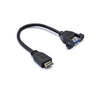 Cavo di Prolunga USB 3.2 Gen2 con Montaggio A Vite Sul Pannello Frontale, 10 Gbps, 20 Pin TIPO e A Connettore Femmina USB3.2 TIPO A, Estensore da 60