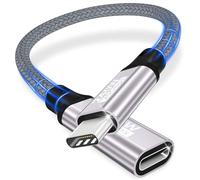 Cavo di prolunga USB C,20 Gbps/240W/5K@60Hz,prolunga USB C 3.2 da 0,2M,4K@144Hz,cavo di prolunga video di tipo CMaschio-femmina compatibile con iPhone 16/Plus/Pro/ProMax/iPhone 15/MacBook Pro/iPadPro