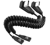 Cavo di prolunga USB C a spirale a 90 gradi, 0,3 m, 20 Gbps USBC 3.2 maschio a USB C femmina, prolunga video 4K 100 W tipo C, per CarPlay, per iPhone 17/16, MacBook, iPad, Galaxy S26/S25/S24