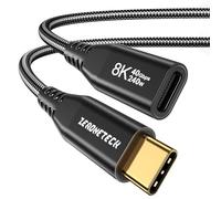 Cavo di prolunga USB C corto da 0,5 m, trasferimento dati 40 Gbps 8K a 60 Hz, cavo di prolunga per monitor USB C 3.2, 240 W PD, ricarica rapida per cavo di prolunga Thunderbolt per iPad Pro, Dell