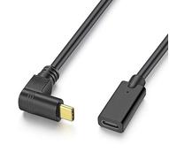 Cavo di prolunga USB-C da 20 cm USB-C Tipo C maschio a femmina USB 3.1 Extender Cavo corto per Nintendo Switch, Macbook e altro ancora, nero (su/giù)