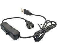 Cavo di prolunga USB Maschio a Femmina con Interruttore Linea di Alimentazione 1M Cavo di Rame Puro 28AWG a 4 Fili Supporto Trasmissione Dati Disco U Nero Convenient And Clever