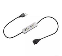 Cavo di prolunga USB V con timer a 3 livelli e D-immer, uscita A da 5 V, 2 A, 10 W, cavo da 60 cm per ventilatore, cuscino riscaldante, prolunga di potenza bianca con funzione di memoria