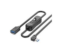 Cavo di Prolunga USB3.0 con Pulsante di Accensione, Trasferimento Dati A 5 Gbps, Cavo di Prolunga Maschio-Femmina da 3,3 Piedi per Tastiera