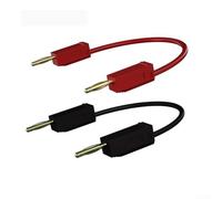 Cavo di prova con connettore a banana da 2 mm, 2 pezzi, placcato oro, 10 A, 600 V, per prove elettriche e costruzione in rame, affidabile trasmissione del segnale, ingegneri e tecnici