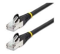 StarTech.com Cavo Ethernet CAT 6a - 50cm - Nero - Cavo di rete LAN Low Smoke Zero Halogen (LSZH) - 10GbE 500MHz 100W PoE++ - Cavo patch schermato S/FTP RJ45 antigroviglio (NLBK-50C-CAT6A-PATCH)
