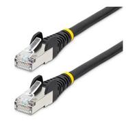 StarTech.com Cavo Ethernet CAT 6a - 50cm - Nero - Cavo di rete LAN Low Smoke Zero Halogen (LSZH) - 10GbE 500MHz 100W PoE++ - Cavo patch schermato S/FTP RJ45 antigroviglio (NLBK-50C-CAT6A-PATCH)