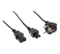 Cavo di rete a Y - 1x contatto di protezione ST per notebook per apparecchi freddi ST - 2 m