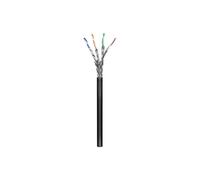 cavo di rete cat 6 per esterno s-ftp cca nero resistente uv 100 mt