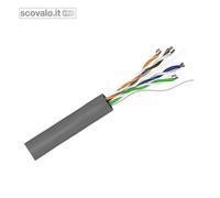 Cavo di rete CAT 6 U/UTP 100m Rigido CCA AWG23/1 Grigio 250MHz 1Gbit/s