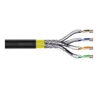 DIGITUS Cavo di Rete per Esterni Cat 7A da 50 m - S-FTP (PiMF) Simplex - BauPVO Dca - LSZH Senza alogeni - 1500 MHz Rame AWG 22/1 - Poe++ - Cavo interrato - Nero
