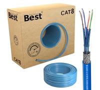 Cavo di rete CAT 8, 100 m, in rame puro, LAN, S/FTP, 40 Gbit