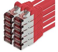 Cavo di Rete Cat6 0,25m Rosso - 10 x Cavo Patch LAN Cat 6 Cavo di Rete LAN Sftp Pimf Lszh Rame 1000 Mbit s