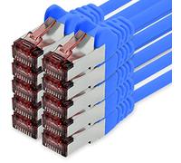 Cavo di Rete Cat6 1m Blu - 10 x Cavo Patch LAN Cat 6 Cavo di Rete LAN Sftp Pimf Lszh Rame 1000 Mbit s