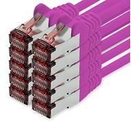 Cavo di Rete Cat6 2m Magenta - 10 x Cavo Patch LAN Cat 6 Cavo di Rete LAN Sftp Pimf Lszh Rame 1000 Mbit s