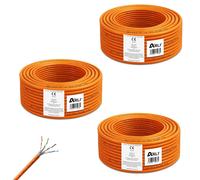 ARLI - Cavo di Rete Cat 7 LAN Non alogeno SFTP S/FTP CAT7 PIMF Cavo di Rete Cavo Dati CAT7 AWG23/1 Arancione schermato Gigabit Rame Ethernet Arancione Orange 300m (3 x 100m)