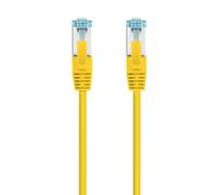 Cavo di rete categoria 7, con copertura LSZH (Low Smoke Zero Halogen) e schermatura SFTP (Shielded Foiled Twisted Pair). Conduttore PIMF (Pairs in Metal Foil), calibro AWG26, giallo, lunghezza