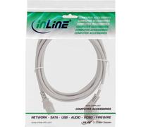 Cavo di rete - contatto di terra angolato sulla spina dell'apparecchio freddo C13 - 1,5 m - grigio NEW