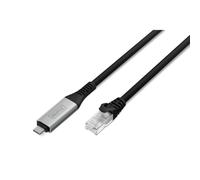 Cavo di rete DIGITUS AK-300601-150-S Cat6a USB-C 15m S/FTP Gigabit LSZH Nero