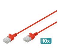Cavo di Rete Digitus CAT6 U/UTP Slim 10x1.5m Rosso