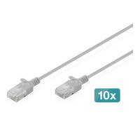 Cavo di Rete Digitus CAT6 U/UTP Slim 10x1m Grigio