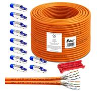 Cavo di rete duplex ARLI 100m Cat7 + set di cavi di rete 10x connettore Rj45 ...
