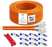 Cavo di rete duplex ARLI 50m Cat7 + set di cavi di rete 10 x connettore Rj45 ...