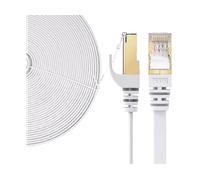 CAVO DI RETE ELFCAM di Ethernet Cat 7, da RJ-45 a RJ-45, 10m, Rame puro, PVC, Bianco